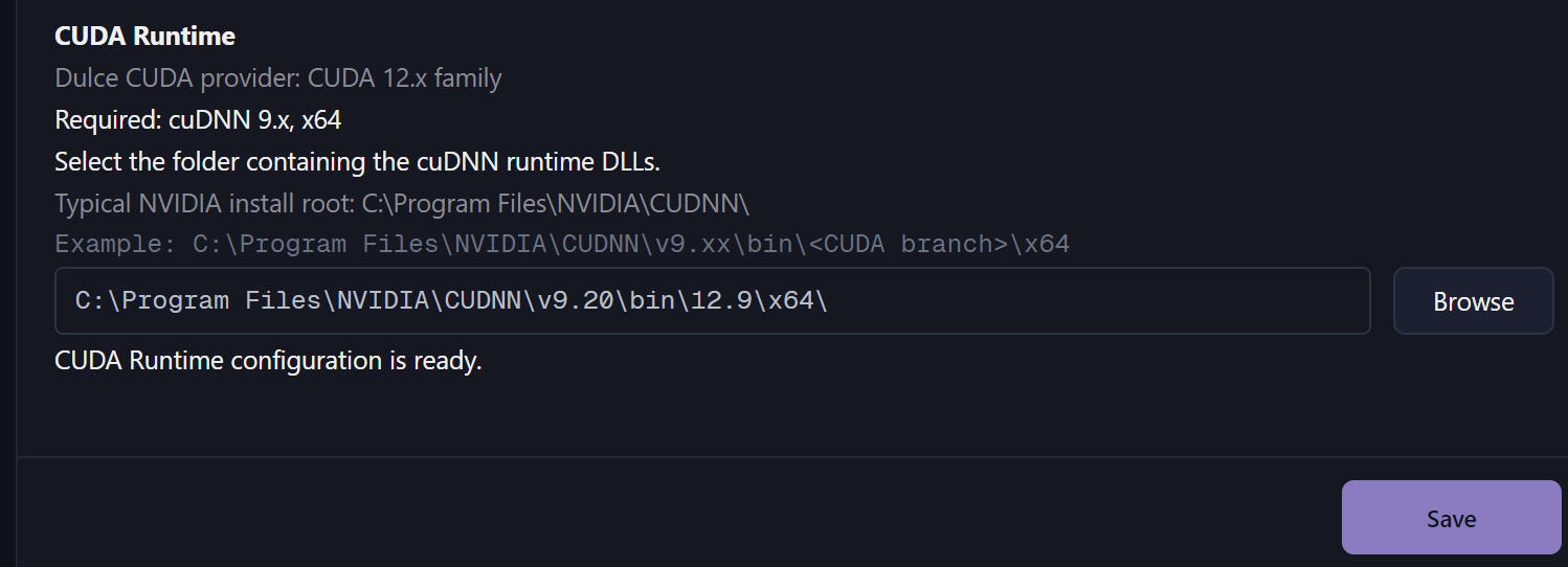 Dulce CUDA optional setup